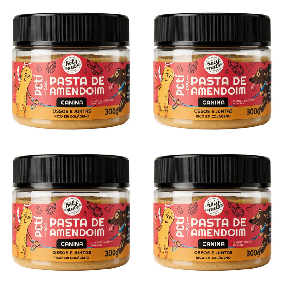 Kit Pasta de Amendoim Ossos e Juntas - 300g  (Total 1,2kg)