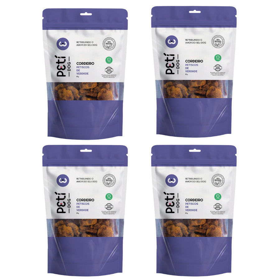 Kit Petisco Natural Cordeiro - 80g  (Total: 320g)