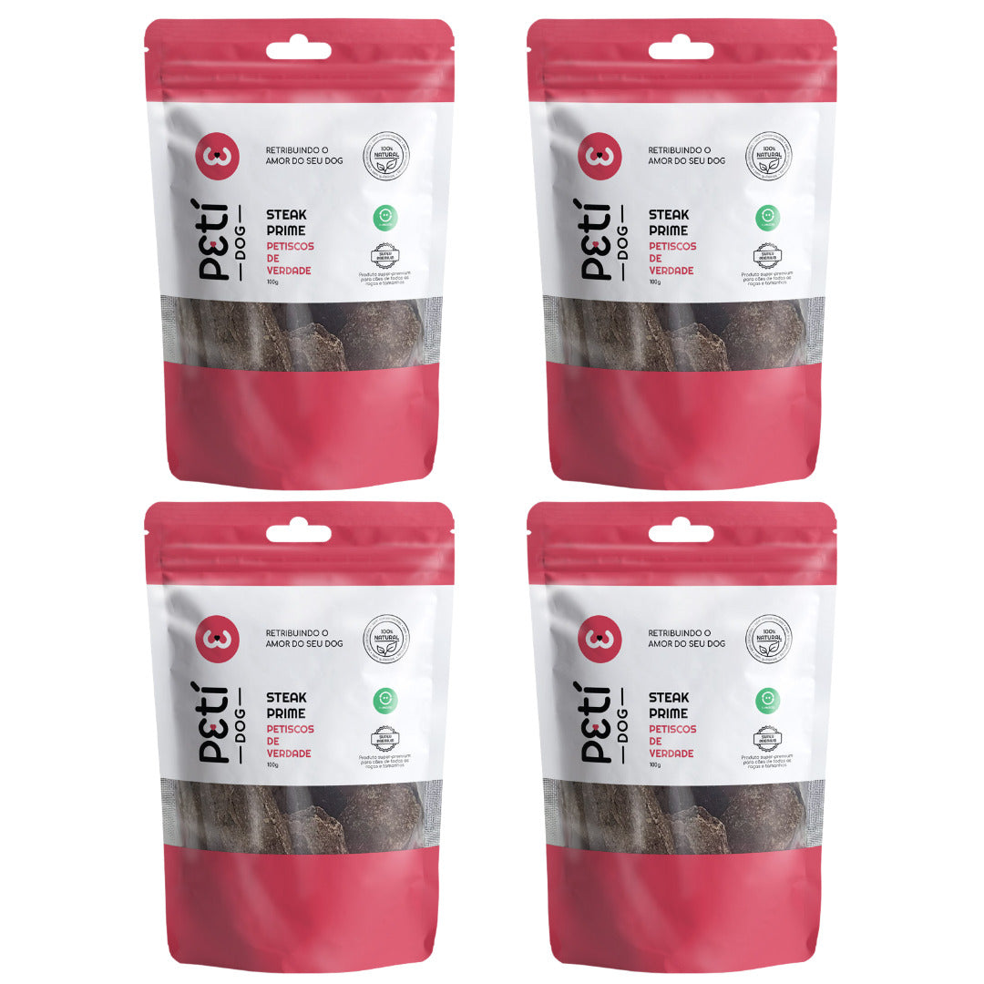 Kit Petisco Natural Steak Prime - 100g  (Total: 400g)