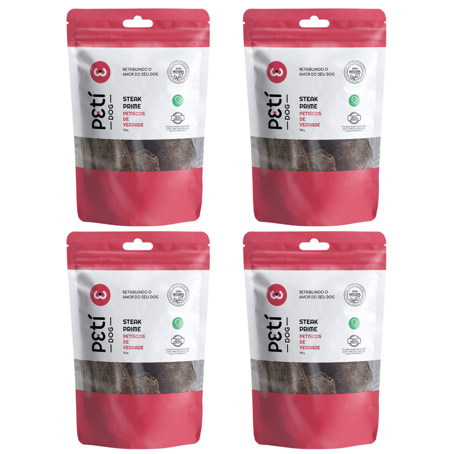 Kit Petisco Natural Steak Prime - 100g  (Total: 400g)